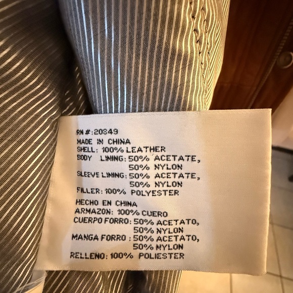 Tan Leather Jacket by Excelled. Super Soft! - Picture 6 of 6